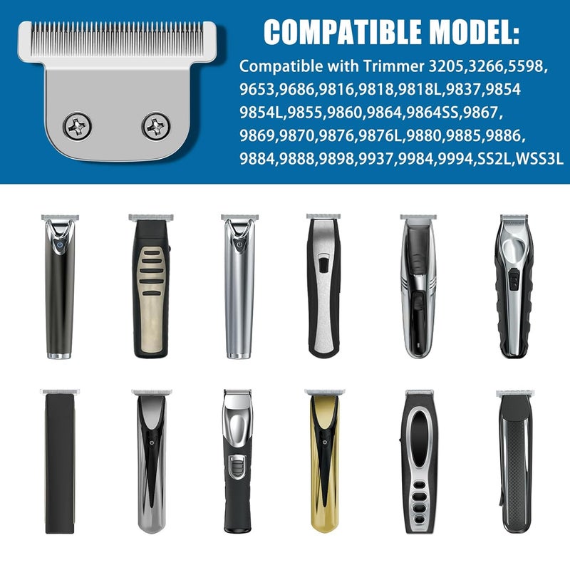 Manxrtod 02144 Replacement Detachable T Blade Compatible with Wahl Trimmers 9864/9864SS/9686/9818A/9854L/9876L/9854 /WSS3L/SS2L etc - Japanese Stainless Steel 40mm Replacement Trimmer Blade #02144 - Image 5